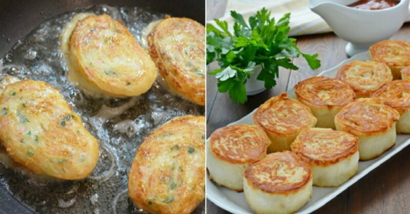 Горячие рулетики из лаваша с картофелем и грибами: закуска, которую расхваливают больше, чем мясо!